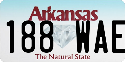 AR license plate 188WAE