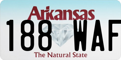 AR license plate 188WAF
