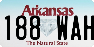 AR license plate 188WAH