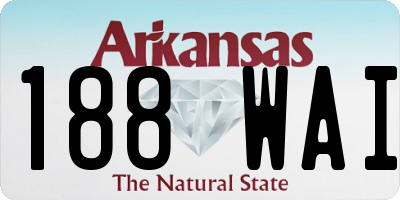 AR license plate 188WAI