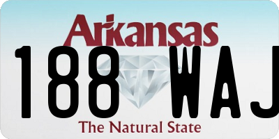 AR license plate 188WAJ