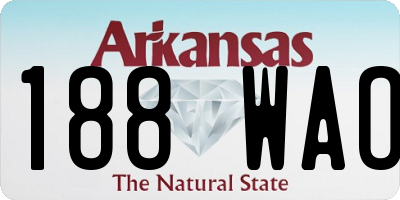 AR license plate 188WAO