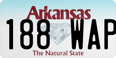 AR license plate 188WAP