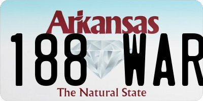 AR license plate 188WAR