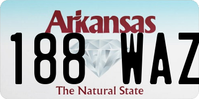 AR license plate 188WAZ