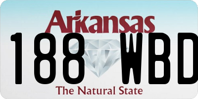 AR license plate 188WBD
