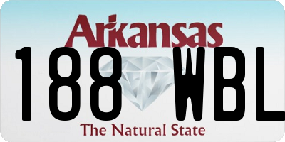 AR license plate 188WBL
