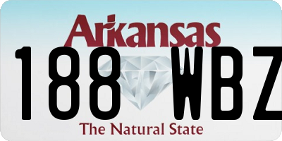 AR license plate 188WBZ