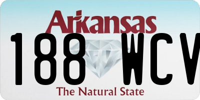 AR license plate 188WCV
