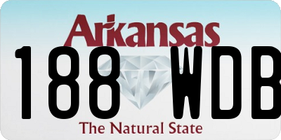 AR license plate 188WDB