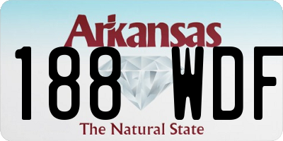 AR license plate 188WDF