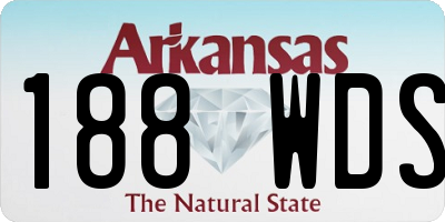 AR license plate 188WDS