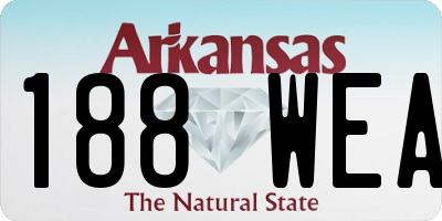 AR license plate 188WEA