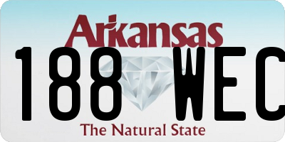 AR license plate 188WEC