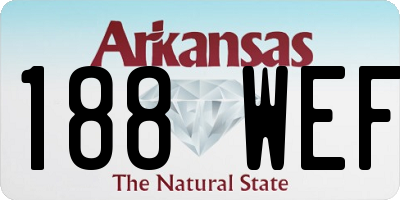 AR license plate 188WEF