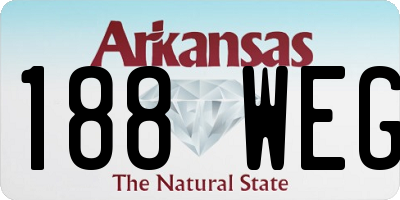 AR license plate 188WEG