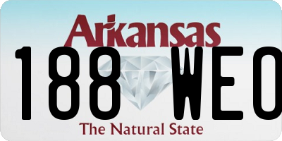 AR license plate 188WEO