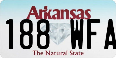 AR license plate 188WFA