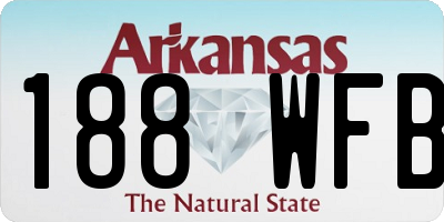 AR license plate 188WFB