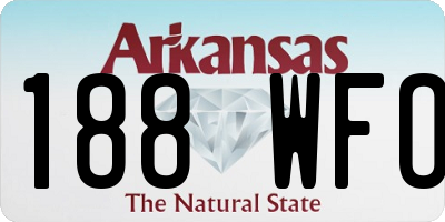 AR license plate 188WFO
