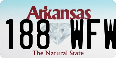 AR license plate 188WFW