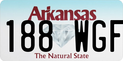 AR license plate 188WGF