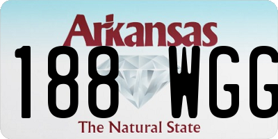 AR license plate 188WGG