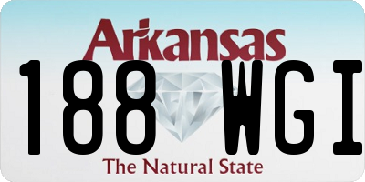 AR license plate 188WGI