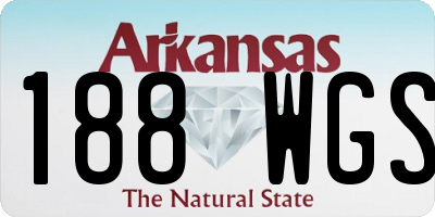 AR license plate 188WGS