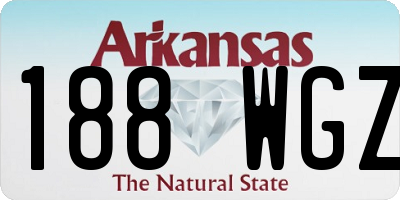 AR license plate 188WGZ