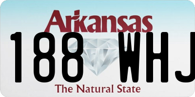 AR license plate 188WHJ