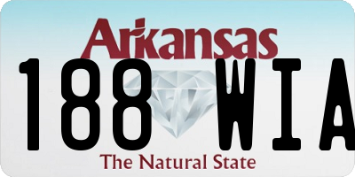 AR license plate 188WIA