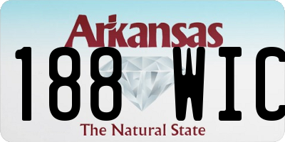 AR license plate 188WIC