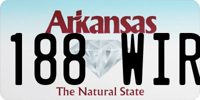 AR license plate 188WIR