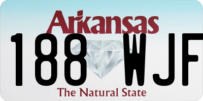 AR license plate 188WJF