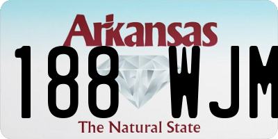AR license plate 188WJM