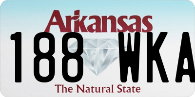 AR license plate 188WKA