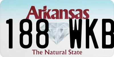 AR license plate 188WKB