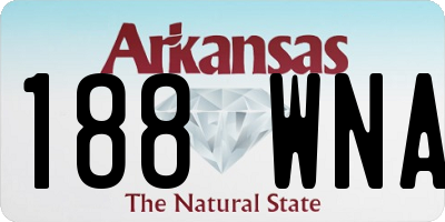 AR license plate 188WNA