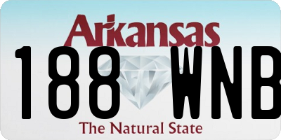 AR license plate 188WNB