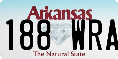 AR license plate 188WRA