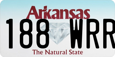 AR license plate 188WRR
