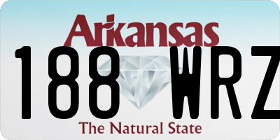 AR license plate 188WRZ