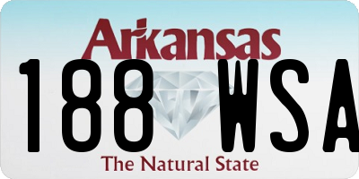 AR license plate 188WSA