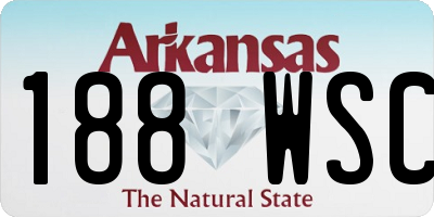 AR license plate 188WSC