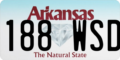 AR license plate 188WSD