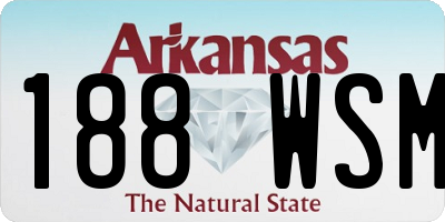 AR license plate 188WSM