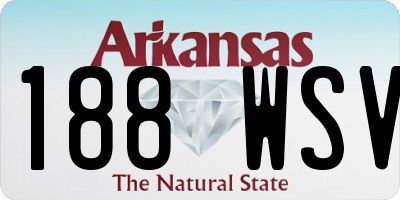 AR license plate 188WSV