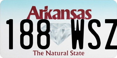 AR license plate 188WSZ
