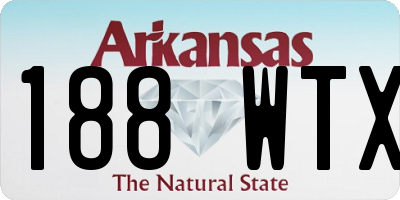 AR license plate 188WTX
